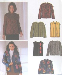 5907 SIMPLICITY 6 EZ MANDARIN COLLAR OR NOT JACKET, VEST PATTERN XS-XL 2 SIZES CHOICE uncut